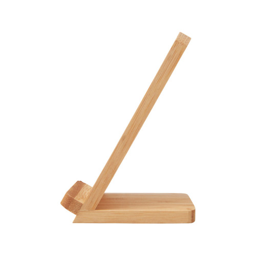 Беспроводное зарядное устройство 2-в-1 с подсветкой лого Reedia S4, 15 Вт, бамбук, черный