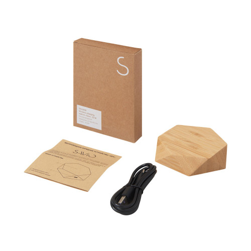 Беспроводное зарядное устройство Gex, 15 Вт, бамбук