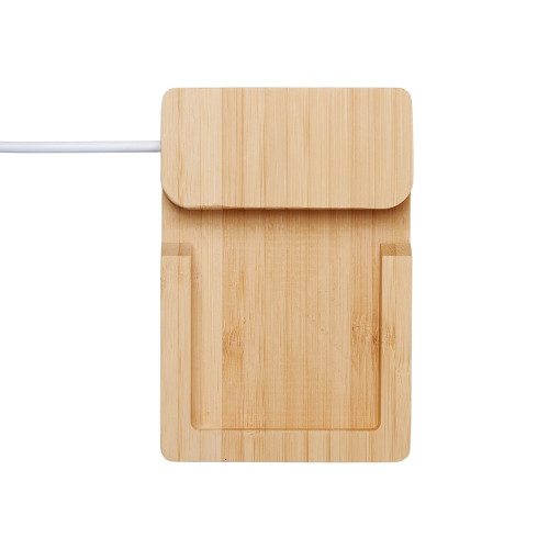 USB хаб Memo, 2*USB, 2*Type C, бамбук