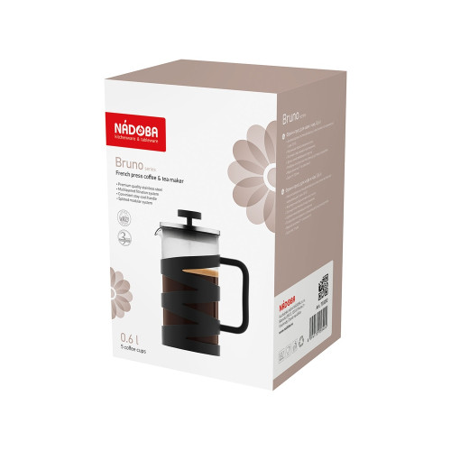 Френч-пресс 0,6 л, NADOBA, серия BRUNO Френч-пресс 0,6 л, NADOBA, серия BRUNO