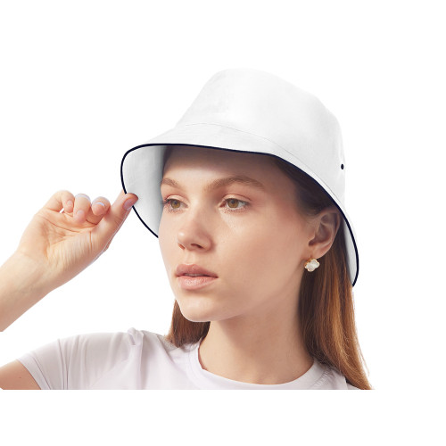 Панама с контрастной окантовкой , белый/темно-синий Панама с контрастной окантовкой , белый/темно-синий