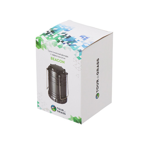 Туристический фонарь с эффектом пламени Beacon, серый Туристический фонарь с эффектом пламени Beacon, серый