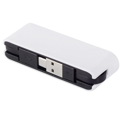 USB-хаб Hubix с коннектором 2-в-1 USB-C и USB-A, 2.0, белый