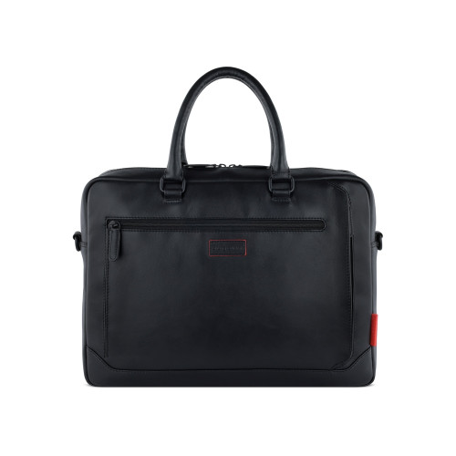 Портфель мужской BUGATTI Clark, чёрный, воловья кожа/полиэстер, 40х9,5х29 см, 10 л Портфель мужской BUGATTI Clark, чёрный, воловья кожа/полиэстер, 40х9,5х29 см, 10 л