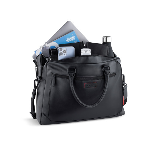 Портфель мужской BUGATTI Clark, чёрный, воловья кожа/полиэстер, 40х9,5х29 см, 10 л Портфель мужской BUGATTI Clark, чёрный, воловья кожа/полиэстер, 40х9,5х29 см, 10 л