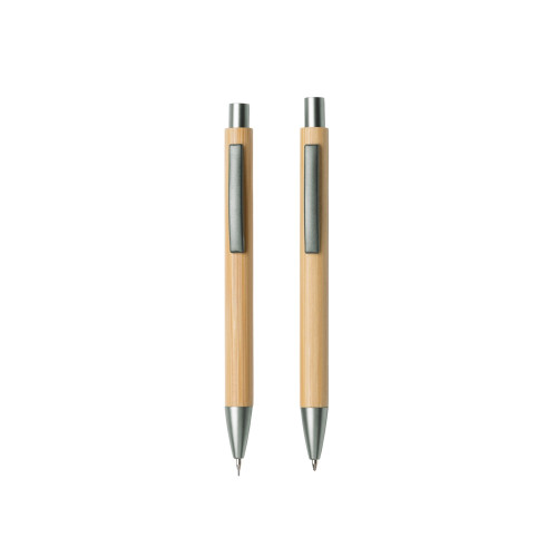 Набор ручка и механический карандаш Tender bamboo, натуральный