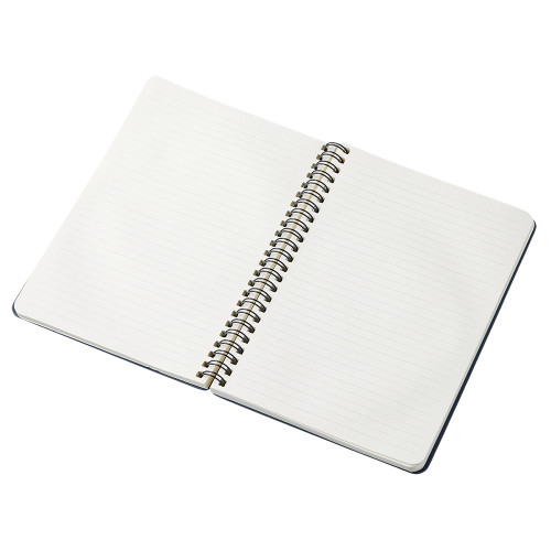 Блокнот А5 Dante из искусственной кожи на спирали, темно-синий