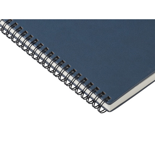 Блокнот А5 Dante из искусственной кожи на спирали, темно-синий