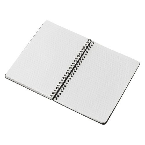 Блокнот А5 Dante из искусственной кожи на спирали, темно-серый