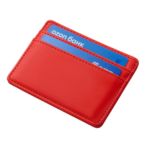 Картхолдер для двух карт и наличных денег с зажимом Crave, красный