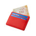 Картхолдер для двух карт и наличных денег с зажимом Crave, красный