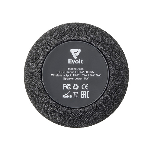 Портативная колонка с беспроводной зарядкой Ареа, 5 Вт