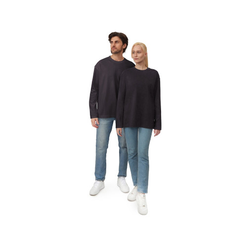 Лонгслив оверсайз Berlin унисекс, темно-серый