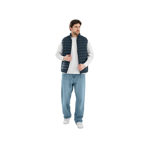 Стеганый жилет Uniqloud, темно-синий