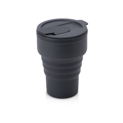 Силиконовый складной стакан GoCup, темно-серый