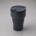 Силиконовый складной стакан GoCup, темно-серый Силиконовый складной стакан GoCup, темно-серый