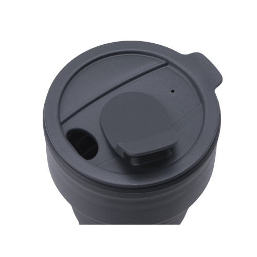 Силиконовый складной стакан GoCup, темно-серый
