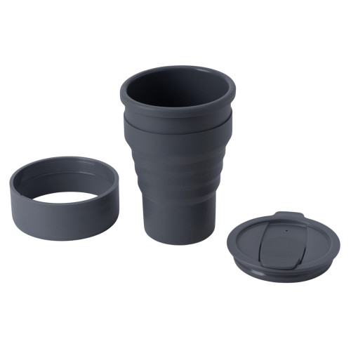 Силиконовый складной стакан GoCup, темно-серый
