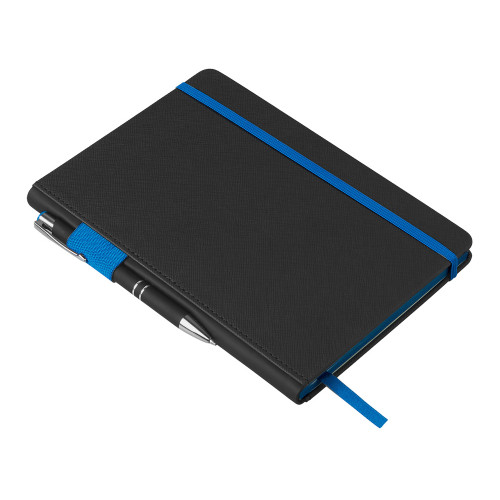 Бизнес блокнот Bossy Junior с цветным срезом, твердая обложка, 96 листов, черный и синий