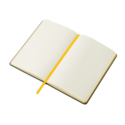 Бизнес блокнот Bossy Junior с цветным срезом, твердая обложка, 96 листов, черный и желтый