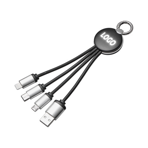 Кабель 3-в-1 с подсветкой лого Ion mini
