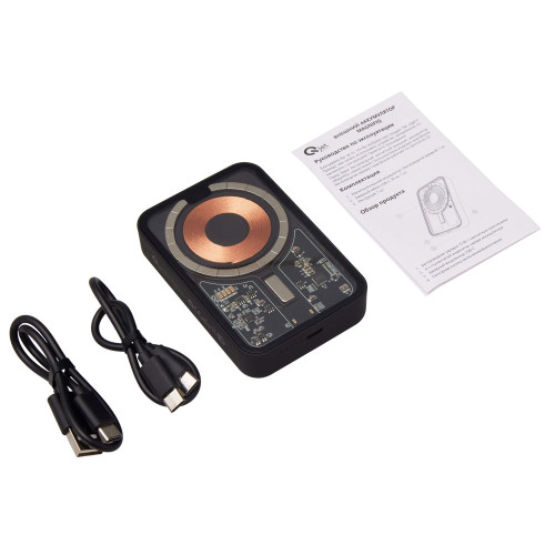 Беспроводной магнитный внешний аккумулятор с QC\PD MagnifIQ, 10000 мАч, 15 Вт, черный