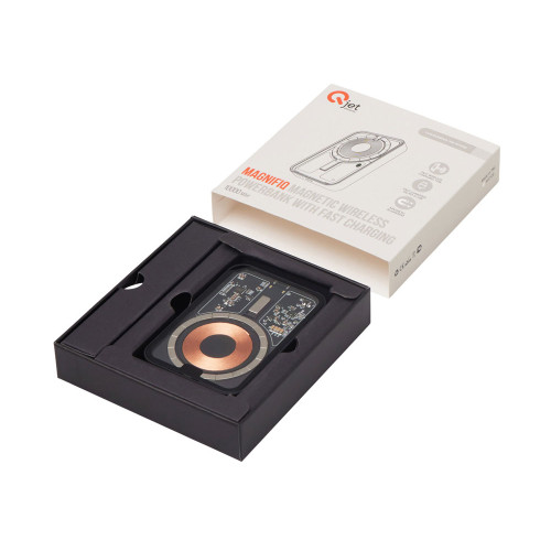 Беспроводной магнитный внешний аккумулятор с QC\PD MagnifIQ, 10000 мАч, 15 Вт, черный