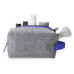 Косметичка из РПЕТ фетра с ручкой Felt, серый с синим