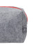 Косметичка из РПЕТ фетра с ручкой Felt, серый с красным