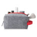 Косметичка из РПЕТ фетра с ручкой Felt, серый с красным
