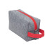 Косметичка из РПЕТ фетра с ручкой Felt, серый с красным