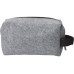 Косметичка из РПЕТ фетра с ручкой Felt, серый с черным