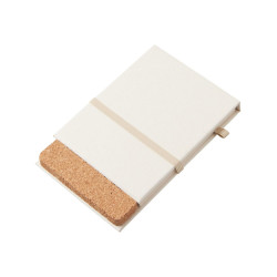 Блокнот с подставкой для телефона из пробки Milky S, молочно-белый