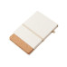Блокнот с подставкой для телефона из пробки Milky S, молочно-белый Блокнот с подставкой для телефона из пробки Milky S, молочно-белый