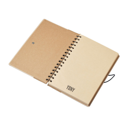 Крафтовый блокнот А5 в твердой обложке Saharan Cypress, 80 листов 70 гр/м2 бумаги, натуральный