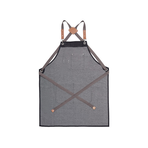 Джинсовый фартук с карманами Fry, черный Джинсовый фартук с карманами Fry, черный