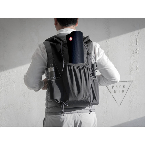 Легкий складывающийся рюкзак-мессенджер Venturer Eco, черный Легкий складывающийся рюкзак-мессенджер Venturer Eco, черный