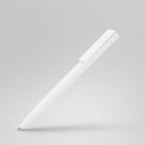 Ручка пластиковая шариковая Taper Solid, матовый белый Ручка пластиковая шариковая Taper Solid, матовый белый