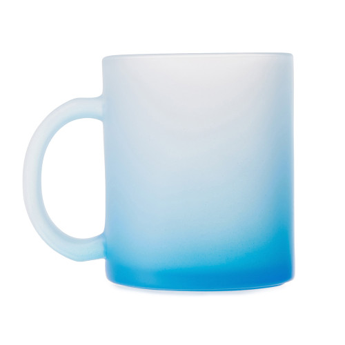 Стеклянная матовая кружка Омбре с градиентом для сублимации, синий Стеклянная матовая кружка Омбре с градиентом для сублимации, синий