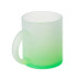 Стеклянная матовая кружка Омбре с градиентом для сублимации, зеленое яблоко