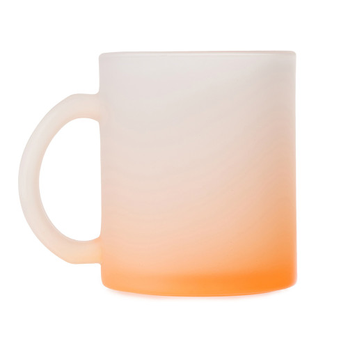 Стеклянная матовая кружка Омбре с градиентом для сублимации, оранжевый