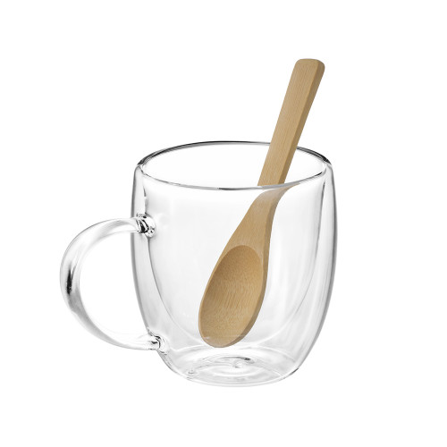 Кружка с двойными стенками на подставке с ложкой Teatrio Кружка с двойными стенками на подставке с ложкой Teatrio