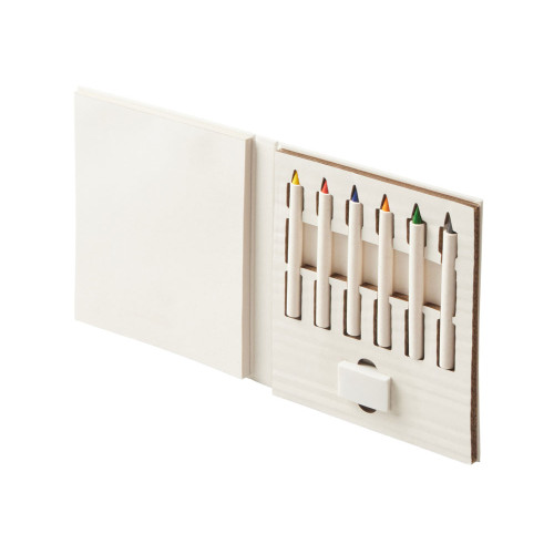 Набор цветных карандашей и листочков для рисования из молочной бумаги Artify, молочный