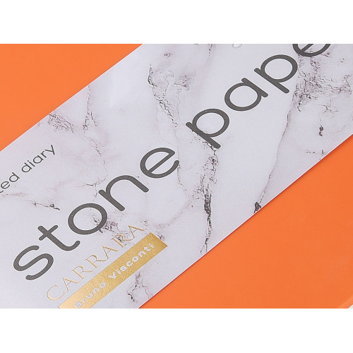 Ежедневник с каменной бумагой недатированный А5 Carrara, оранжевый
