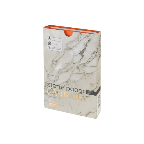 Ежедневник с каменной бумагой недатированный А5 Carrara, оранжевый