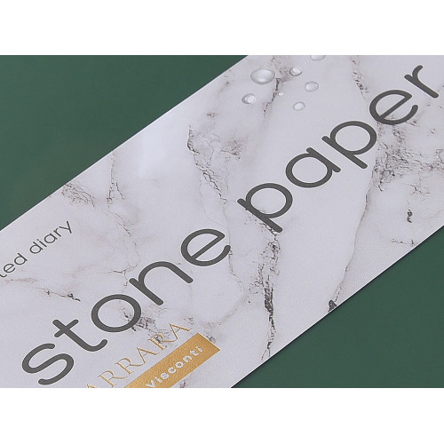 Ежедневник с каменной бумагой недатированный А5 Carrara, зеленый