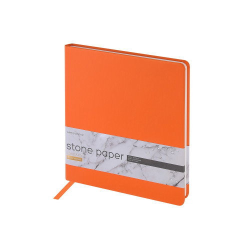 Еженедельник с каменной бумагой А5+ Carrara, оранжевый