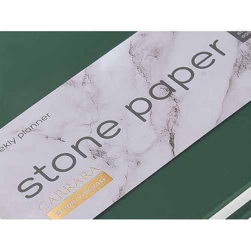 Еженедельник с каменной бумагой А5+ Carrara, зеленый Еженедельник с каменной бумагой А5+ Carrara, зеленый
