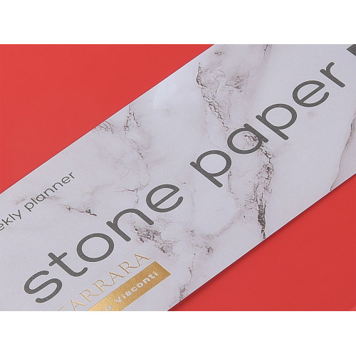 Еженедельник с каменной бумагой А5+ Carrara, красный Еженедельник с каменной бумагой А5+ Carrara, красный