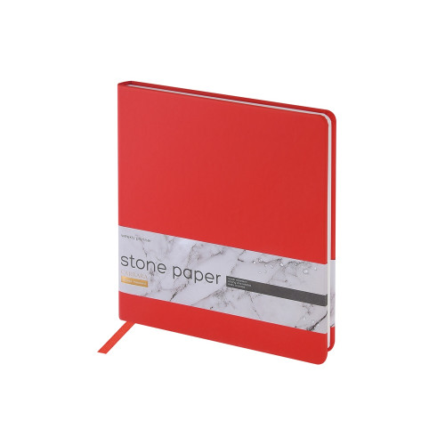 Еженедельник с каменной бумагой А5+ Carrara, красный Еженедельник с каменной бумагой А5+ Carrara, красный
